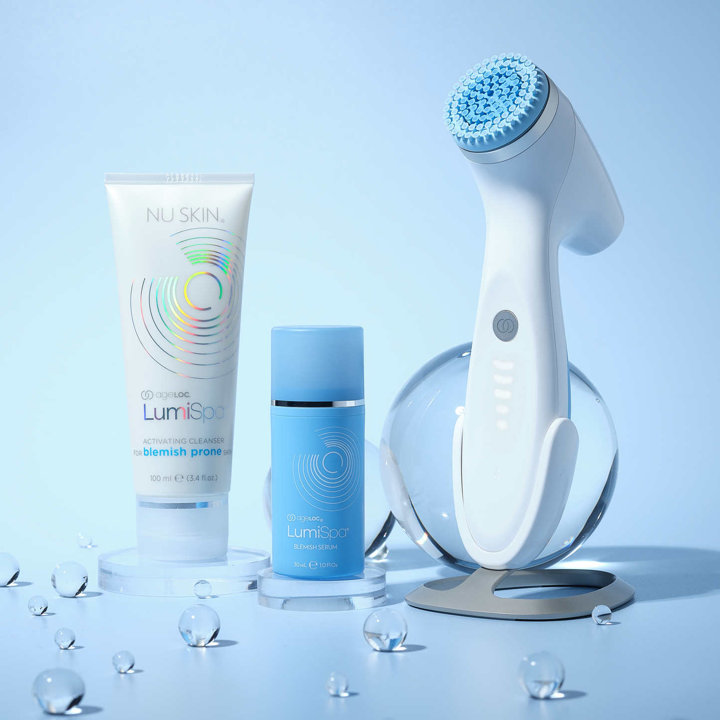 ageLOC LumiSpa iO volledige routine voor de onzuivere huid